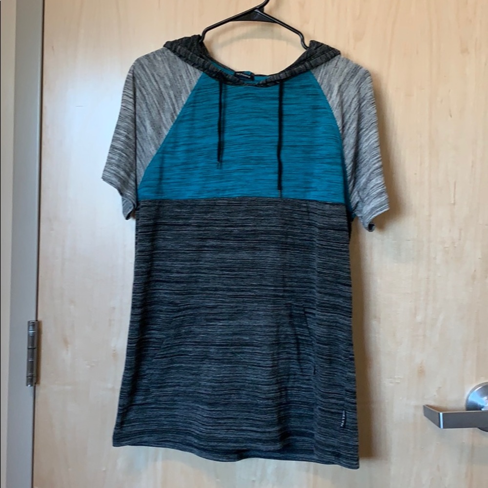 Blue and Grey colorblock shirt